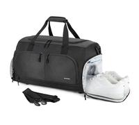 Ultimate Gym Bag 2.0: The Durable Crowdsource Designed Duffel Bag with 10 Optimal Compartments Including Water Resistant Pouch, Black, Gym Bag the Durable Crowdsource Designed Duffel Bag