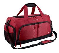 Ultimate Gym Bag 2.0: The Durable Crowdsource Designed Duffel Bag with 10 Optimal Compartments Including Water Resistant Pouch, Red, Medium (20")