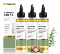 Ultimate Hair Growth Oil with Rosemary and Batana, Lightweight, Non-Greasy, Reduces Hair Fall, Boosts Hair Density, 100ml (3 Pack)
