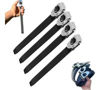Ultimate Heavy-Duty Grip Lock Strap, Multipurpos Adjustable Metal Ratchet Buckle and Super-Strong Flexi Strap with Metal Buckle, Reusable Locking Straps for Secure Anything(32cm/12.6in,4PCS)