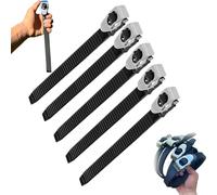 Ultimate Heavy-Duty Grip Lock Strap, Multipurpos Adjustable Metal Ratchet Buckle and Super-Strong Flexi Strap with Metal Buckle, Reusable Locking Straps for Secure Anything(32cm/12.6in,5PCS)