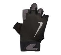 (S, Black/White/Grey) Nike Mens Ultimate Heavyweight Fitness Fingerless Gloves