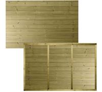 Ultimate Horizontal T&G 6x4ft (W: 6ft x H: 4ft) Capped Decorative Garden Fence Panel Fully Framed Strong Treated Interlocked Tongue & Groove Smooth Boards Width 1828mm x Height: 1200mm