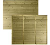 Ultimate Horizontal Tongue & Groove Garden Fence Panels, 6ft x 5ft 10 Pack