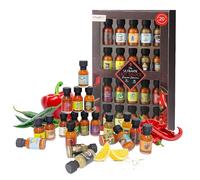 Ultimate Hot Sauce Gift Set - Chilli Sauce Sampler Collection of 20 Hot Sauces Set. Spicy Food Lover Gift for Stocking Fillers, Christmas Gifts for Women also Birthday Gifts for Men