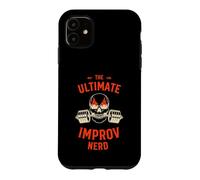 Ultimate Improv Nerd Flaming Skull Barbell Gym Workout Graph Case for iPhone 11