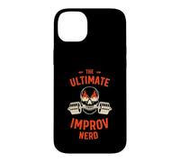 Ultimate Improv Nerd Flaming Skull Barbell Gym Workout Graph Case for iPhone 14 Plus