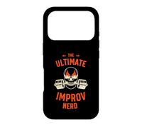 Ultimate Improv Nerd Flaming Skull Barbell Gym Workout Graph Case for iPhone 17 Pro