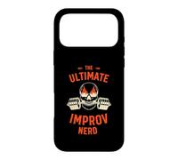Ultimate Improv Nerd Flaming Skull Barbell Gym Workout Graph Case for iPhone 17 Pro Max