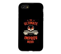 Ultimate Improv Nerd Flaming Skull Barbell Gym Workout Graph Case for iPhone SE (2020) / 7/8