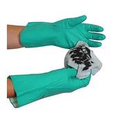 Ultimate Industrial NL15 Lightweight Nitrile Gauntlets, 7/Small, Green