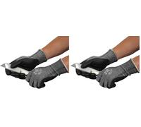 Ultimate Industrial PU500/08 PU500 Kutlass PU Coated Cut Level 5 Work Gloves, 1 Pair, Size 8/Medium, Black/Grey (Pack of 2)