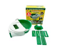 ULTIMATE IRISH Salad Prep Bowl Deluxe - 3 Blades for Slicing, Shredding & Rinsing - Plastic Kitchen Tool - Includes Veggie Holder - Manual Salad Maker