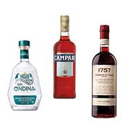 Ultimate Italian Negroni Bundle: Campari, O’ndina Gin and 1757 Vermouth di Torino Rosso