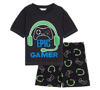 Ultimate Kids Boys Epic Gamer Short Pyjamas Black 4-5 Years