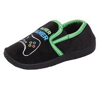 Ultimate Kids Boys Epic Gamer Slippers Black 6 UK Child