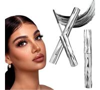 Ultimate Length & Curl Mascara, 2PCS Long-Lasting Volumizing & Lengthening Mascara, Waterproof Smudge-Proof 4D Silk Fiber Lash Enhancer, Gentle for Sensitive Eyes (Black+Brown)