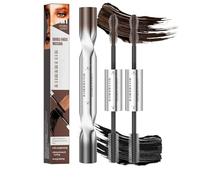 Ultimate Length & Curl Mascara Duo - Volumizing & Lengthening Formula For Lifted, 4D Silk Fiber Enhancer, Water Proof Masc/Ara In Brown + Black, Long-Lasting Wear, Gentle for Sensitive Eyes (2)