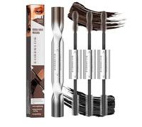 Ultimate Length & Curl Mascara Duo - Volumizing & Lengthening Formula For Lifted, 4D Silk Fiber Enhancer, Water Proof Masc/Ara In Brown + Black, Long-Lasting Wear, Gentle for Sensitive Eyes (3)