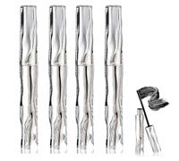 Ultimate Length & Curl Mascara Set, Long-Lasting Waterproof & Smudge-Proof 4D Silk Fiber Mascara, Volumising & Lengthening Formula for Lifted Lashes, Gentle for Sensitive Eyes(Black4pcs)