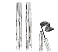 Ultimate Length & Curl Mascara Set, Long-Lasting Waterproof & Smudge-Proof 4D Silk Fiber Mascara, Volumising & Lengthening Formula for Lifted Lashes, Gentle for Sensitive Eyes(Black2pcs)