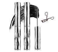 Ultimate Length & Curl Mascara Set - Volumising & Lengthening 4D Silk Fiber Mascara, Smudge-Proof, Long-Lasting, for Visibly Lifted Lashes, Gentle on Sensitive Eyes (with Eyelash Curler)(2 pcs)