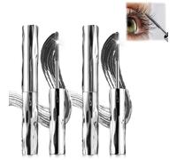 Ultimate Length & Curl Mascaras Set, 4D Curling Metal Wand Mascara, Steel Pipe Eyelash Primer, Waterproof Black Washable Metal mascaras, Iron Wand mascara, Waterproof & Sweat-Resistant (2PCS)