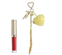 Ultimate Lip Balm Keychain Holder, Portable Mesh Storage Bag with Integrated High-Definition Mirror, 45g Ultra-Lightweight Travel Organizer, Sturdy Reinforced Net Fabric Pocket, Professional