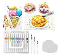 Ultimate Magic Texture Painting Kit, 3D Drawing Canvas Sponge,Puffy Popcorn DIY Painting Kit,Magic Puffy Paint Kit for Kids,Bubble Drawing Pens Art Supplies (B)