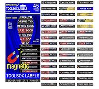 Ultimate Magnetic Tool Box Organizer Labels - Blue Edition organize boxes, drawers & cabinets “Quick & Easy”, fits all brands of ‘Steel’ tool chest Craftsman, Snap-on, Mac, Matco & Cornwell