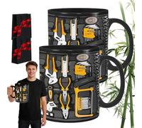 Ultimate Mechanic Tool Kit Mug,Mechanic Mugs for Men,Ceramic Mechanic Toolbox Coffee Cup,Mechanics Tool Kit Coffee Mug,Engineer Mugs,Mechanic Toolbox Mug for MenFor Engineer,Men,Him,Dad (*2)