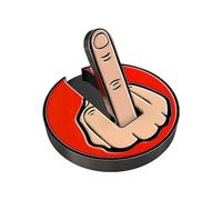 Ultimate Middle Finger Golf Ball Marker with Magnetic Hat Clip | Alignment Ball Mark | Funny Golf Accessories - Great Gift for Golf Lovers Golf Cap Premium Gifts - Golf Enthusiasts Gifts (Red)