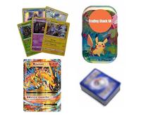 Ultimate Mini Tin Bundle - 50 Random Cards, Guaranteed 5 Holos + 1 Ultra Rare Shiny Card, Plus Trading Shack UK Card Compatible with Pokemon TCG