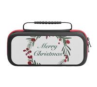 Ultimate Nintendo Switch Game Holder: Switch 2 Christmas Wreath DesignCarrying Case with 20 Card Slots & Large Accessory Compartment for Chargers, Headphones And Nintendo Bumper Case. Scra