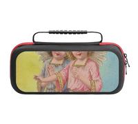Ultimate Nintendo Switch Game Holder: Switch 2 Vintage Oil Painting, Angel, WingsCarrying Case with 20 Card Slots & Large Accessory Compartment for Chargers, Headphones And Nintendo Bumper