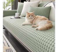 Ultimate Non-Slip Dog Sofa Cover - Washable Ice Silk Pet Protector for Summer, Soft Couch Mat (Green, 90x240cm) - Ideal for Pet Owners