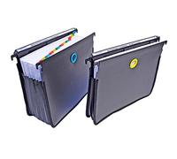 Ultimate Office Expanding PolyMagniFiles (Set of 2), Letter Size, Black Folder (5" Expanding Files (Set of 2))