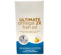 Ultimate Omega 2X - 2150mg Omega-3, Non-GMO, Gluten-Free, Lemon Taste, 120 Softgels