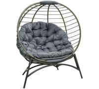 Ultimate Outdoor Relaxation: Outsunny Rattan Egg Chair with Cushion & Bottle Hol