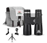 Ultimate Outdoors 12x50 HD Binoculars for Adults - Powerful Waterproof Binoculars with Phone Adapter & Tripod Mount | BaK-4 Prism for Bird Watching, Hunting, Stargazing, Travel & Cruise