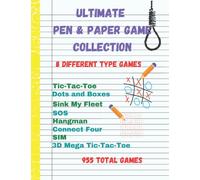 Ultimate Pen & Paper Game Collection • Dots & Boxes • Tic-Tac-Toe, Dots and Boxes, Sink My Fleet, SOS, Hangman, Connect Four, SIM, 3D Mega ... Travel Games for Kids in Car, 955 total games
