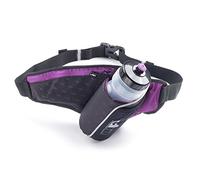 Ultimate Performance Ribble II 650ml Hip Bottle & Holster Hydration Belt Insulated angled bottle holder easy access belt Fits 26"-42" waist large zipped pocket fits smart phone Purple