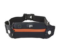 Ultimate Performance Titan Runners Waist Pack Classic Two Pocket Design Neoprene Full Adjustable Belt Reflective Phone Port for Headphone Cables Orange
