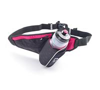Ultimate Performance UP Ribble II 650ml Hip Bottle & Holster Hydration Belt Insulated Angled Bottle Holder Easy Access Belt Fits 26"-42" Waist Large Zipped Pocket fits Smart Phone Pink