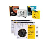 Ultimate Piano Learning Bundle - Piano Chord Compass + Book, Circle of Fifths Wheel + Book, Piano Chords & Scales Chart - Learn Chords, Keys, Scales & Progressions for All Skill Levels