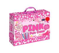 Ultimate Pink Fun Case for Girls, Creative Slime & Sticker Kit with Customizable Carry Case, Fluffy Pencil Topper & Activity Books