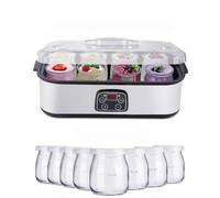 Ultimate Probiotic Yogurt Maker Machine 1400ML Capacity, Adjustable Temp, 8 Glass Jars