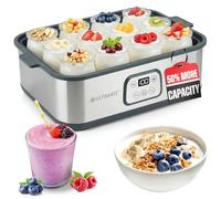 Ultimate Probiotic Yogurt Maker XL - Adjustable Time & Temperature Control - 50% More Capacity with 12 x 6oz Yogurt Jars - Make Trillions of Probiotics for Gut Health - ULTIMATE LIFETIME WARRANTY