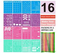Ultimate Productivity Journal Stencil Set for Dotted Journals-A5 Dotted Planners Calendars Habit Record Bullet Dotted Journal Planners, DIY Templates to Create Calendars, Lists, Letters, Numbers