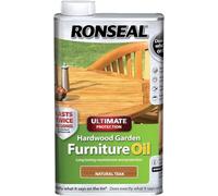 Ultimate Protection Hardwood Garden Furniture Oil Teak 1L - Once a Year Application - Nourishes Wood - Fast Drying 2 Hour Formula - UV Weather Defence